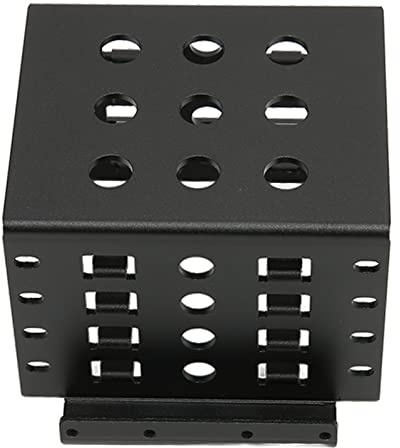 Dioche 2.5 Ssd M2.5in HDD Rack de Montaje Aleación de Aluminio Jaula de Expansión de Diseño Hueco de Alta Dureza para IDE/HDD/SSD de 2.5in - Fácil Instalación Tornillos Incluidos (BLACK)