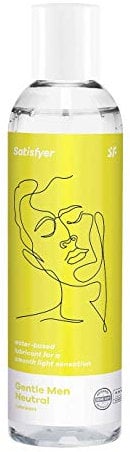 Satisfyer Gentle Men Gleitmittel | Auf Wasserbasis 300ml | Gleitgel mit Langzeitwirkung | Kondomverträglich | Für intensives Empfinden & Länger Durchhalten | Sex-Gel ideal für die Frau, Männer & Paare