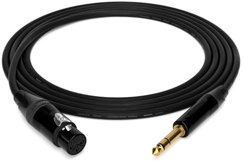 enoaudio Mogami 2534 Quad Studio Reference Cable Balanced | Neutrik XLR female – 6.3mm TRS | HiFi - 0.5 m