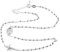 COLLANA UNISEX ROSARIO CON CROCE IN ARGENTO 925 RODIATO ORO BIANCO CON ZIRCONI