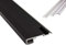 B-WARE - T-STA LED Alu Treppenprofil Treppenwinkel Profil Stufen schwarz + Abdeckung 1m klar