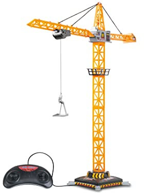 Teorema Giocattoli, Gru Giocattolo per Bambini Alta 100 cm, Gru Filoguidata con Rotazione a 360°, Gancio Mobile e Luci, Gioco da Cantiere per Piccoli Ingegneri