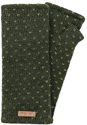 McRon Damen Gestrickte Pulswärmer Ines Grün 5444