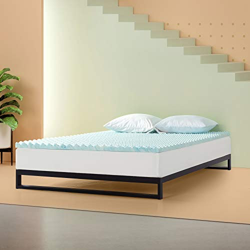 Zinus 3,8 cm Swirl Gel Memory Foam Topper, Double