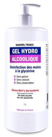 Gel Hydroalcoolique - 1L - 70% d'alcool - pour l'antisepsie des mains