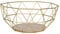 levandeo Korb Metall Gold 26x12cm Obstkorb Modern Holz MDF Braun Schüssel Schale Deko Obstschale Tischdeko