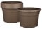 BigDean 6X Blumentopf Ø 50 cm Farbe Taupe Kunststoff Pflanztopf Containertopf Übertopf Pflanzkübel rund 50 x 35 cm