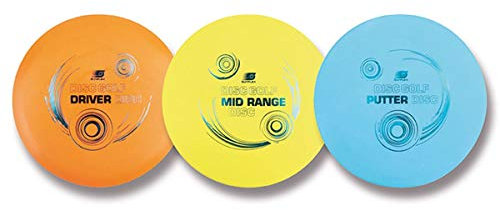 Sunflex DISC Golf Set|3 hochwertige Wurfscheiben für Verschiedene Distanzen|inkl. qualitatives Pop-up Ziel aus Nylon