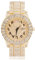 Halukakah Diamanten Gold Uhr Iced Out, Herren Römische Zahlen 18k Echtgold Vergoldetes Quarzarmband 24cm, Kostenlose Geschenkbox