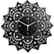 Instant Karma Clocks | Mandala Wanduhr – Spirituelle Deko mit Ornament & Symmetrie | Geräuschlosem Quarzwerk | Geschenkidee für Yogis, Meditationsräume, Boho-Liebhaber