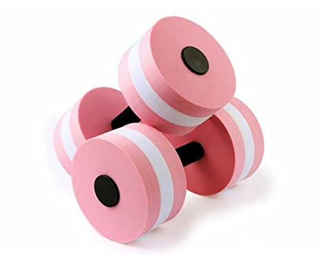 MMCCHB Lot de 2 haltères flottants pour sports nautiques (rose, rouge, bleu, vert) (rose)