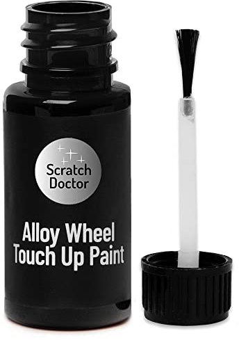 Scratch Doctor Alloy Wheel Touch up Paint Repair Car Rim Scratches, Scrapes Kerb Damage with Ease Gloss Finish (Black)