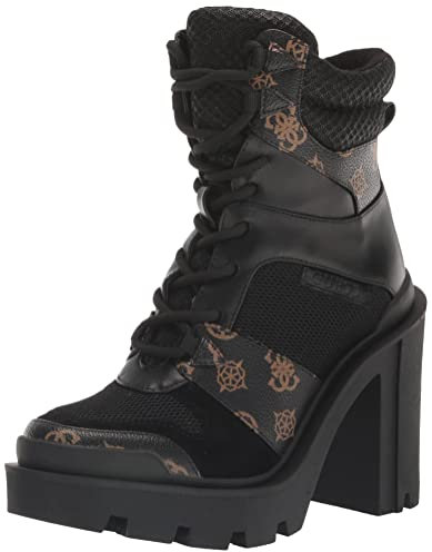GUESS Stivaletti Tadbit Donna, Nero/Marrone 001, 38 EU