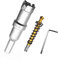 KEWAYO-Seghe a tazza in Carburo, Taglierina per Fori in Carburo, Punte da Trapano per Denti in Metallo TCT per Acciaio Inossidabile, Acciaio, Alluminio, Ferro (18MM)
