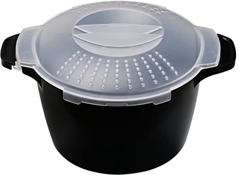 Micro pentole professionali da 2 quarti, cottura a vapore per forno a microonde, senza BPA, lavabile in lavastoviglie