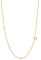 SILBERTALE Dünne Kette Gold mit Buchstaben w und Zirkonia Silber 925 Personalisiert Initialen Halskette Damen