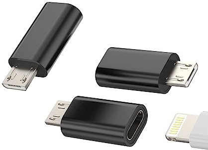 Micro USB Male to Lightning Female 3 Pack Charging Adapter Compatible with Galaxy S6 Edge S7 Active Nexus note 5 Android Power Charge Cable Port Converter for iPhone 12 7 8 plus X for iPad Cord