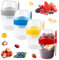 LPAMABA Gobelets à Céréales Lot de 4 Tasses à Céréales à Yaourt avec Couvercles et Cuillère Réutilisable Bol Muesli a Emporter Yaourt to Go Bol Céréales à Emporter Gobelets à Yaourt, 310 + 560 ml