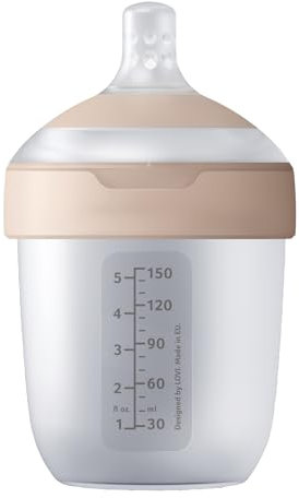 Difrax LOVI Biberon Mammafeel - 150 ml,Tétine dynamique, Compatible avec l'allaitement, Sans BPA