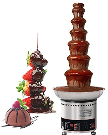 AINITAIFENG 7 Tiers Electric Melting Machine Chocolate Fondue Fountain 304 Stainless Steel Material Perfect for Cheese, BBQ Sauce, Ranch, Liqueuers, 282 Pound Capacity