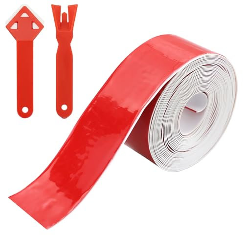 DNDGDLUA Nastro sigillante impermeabile, 5 m x 38 cm Nastro adesivo in PVC, nastro sigillante per vasca, nastro adesivo flessibile, nastro sigillante anti-olio per cucina WC mobili bagno (bianco)