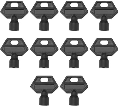 Create idea 10 Llaves Triangulares Plástico de 35,7x38mm Caja Medidor de Gas Llave Gabinete Control Eléctrico Caja Medidor Electricidad Base Tren Longitud Triangular 9,2mm Negro