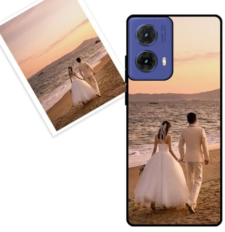 KARTXITAI Funda Personalizada Compatible con Motorola Moto g85 5G, Carcasa Personalizado con tu Foto o Texto Imagen, Protectora con Tacto Suave y Sedoso,Gel Flexible,Regalo Original -Negro