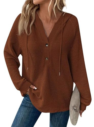 Veste Polaire Femme Tunique Chemise Blanche Pull Rose Robe De Noël Pull Rouge Col V Veste À Capuche Chemisier Chic Et Élégant Gilet Marron M