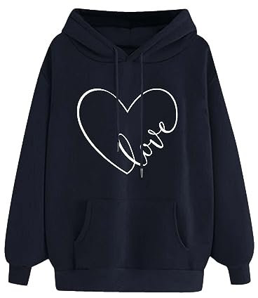 Women's Hoodies UK Clearance Autumn/Winter Hooded Sweatshirt Long Sleeve Shirts Solid Color Hoodies with Drawstring Ladies Basic Casual Tops Comfortable Warm Pullover Loose Fit Outwear