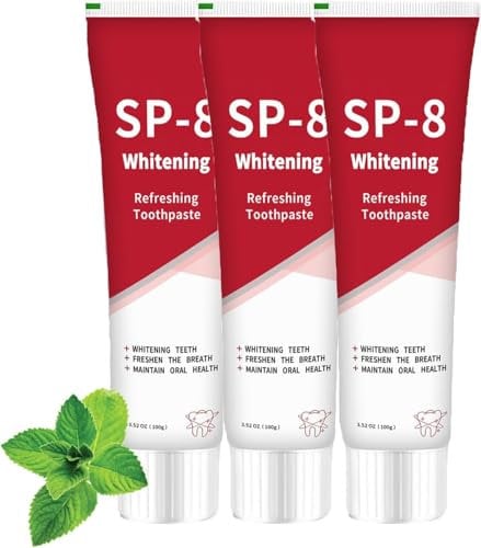 Sp-8 Probiotische Zahnpasta, Sp-8 Ultra Whitening Zahnpasta, Frischer Atem, Tiefenreinigungszahnpasta, Mundpflege, 3 Stück