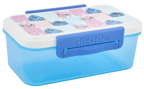 Disney Stitch Fiambrera, polipropileno, 900 ml, azul