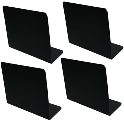 GRIRIW 4 Stück Tafel Zeichen Whiteboard Planke Platte Bretter Anzeige Kreide Black