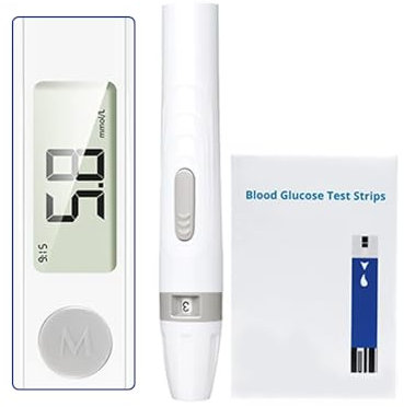 Blood Glucose Meter/Blood Sugar Monitor Safe-Accu2 /Blood Sugar Test Kit with Test Strips x 50 & Case for UK Diabetics -in mmol/L