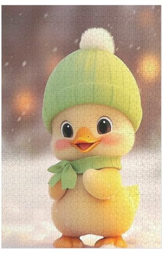 Little Yellow Ente Puzzle 1000 Teile, Holzpuzzle Herausforderndes Geschicklichkeitsspiel, Kinder Erwachsenenpuzzle Ab 12 Jahren 78×53cm
