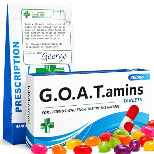 GOATamins Sweets – Funny Thank You Gift, Proud of You Present, Motivational GOAT Trophy Cup for Men & Women – Appreciation Gifts for Legends, Best Mum & Dad - Xmas Secret Santa Gag Stocking Filler