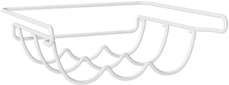 Beavorty Metal Wine Rack for Refrigerator under Shelf Storage White Iron Beer Bottle Holder for Kitchen