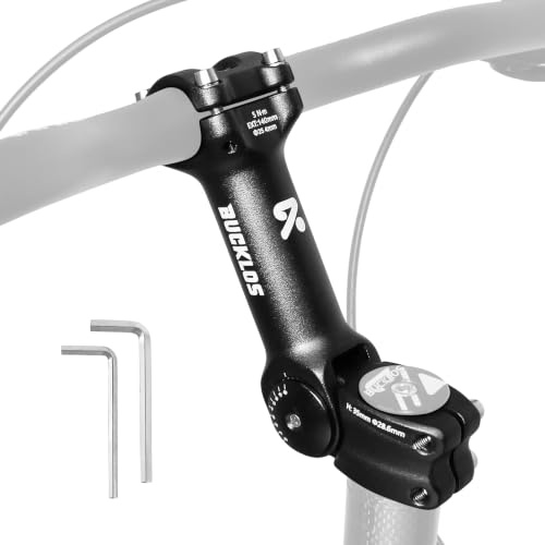 AEYINO Fahrradlenker Vorbau 25.4 * 140mm, Lenkererhöhung Fahrrad Für MTB | Hergestellt aus CNC-gefrästem Aluminium, um 60 Grad verstellbar, geeignet für Schotterwege und sanftes Gelände