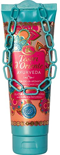 Tesori d'Oriente Duschcreme-Gel für Damen, feuchtigkeitsspendendes Duschgel für Frauen, Reisegröße, Körpergel mit Hautpflege-Essentials, 250 ml (italienischer Import) (Ayurveda)