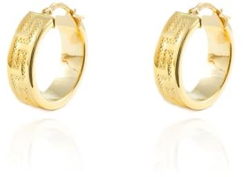 Band-Ohrring Hoop Ohrringe - Gelbgold 18 Karat (750) - Geschenkbox - Garantiezertifikat