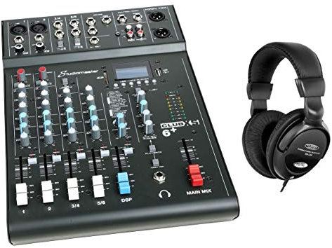 Studiomaster Club XS 6+ Mischpult Set inkl. Kopfhörer
