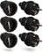 HEITECH 3 conectores macho y 3 conectores hembra eléctricos de goma – Juego de enchufes macho y hembra con protección anticurvatura, negro, 250 V, 16 A, IP20 para uso interior – Enchufe eléctrico