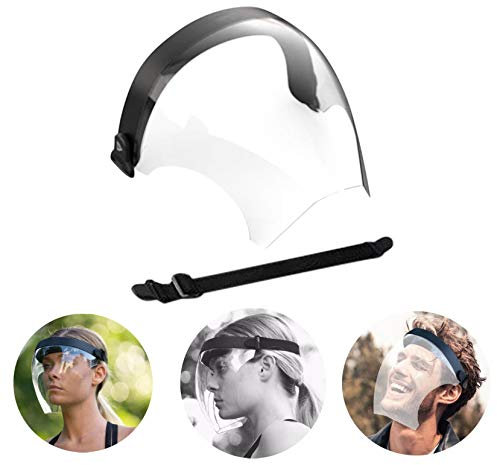 cinnamou Sport Stil Bogenform Transparente Visier - Ultimativer Schutzvisier Neues Upgrade Transparenter und Hygienischer Mund Nasen Schutz_Anti-Saliva/Kratz/Fog-Technologie (1Stück-Upgrade-Stil)