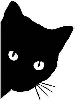 Adesivo Sticker Testa Gatto per Auto Moto Scooter Camion Camper - Cat Car Tuning Simpatico Adesivo per Decorare CIO' Che Vuoi - Vinile di Alta QUALITA' - Facile Applicazione 16 X 13 CM Nero