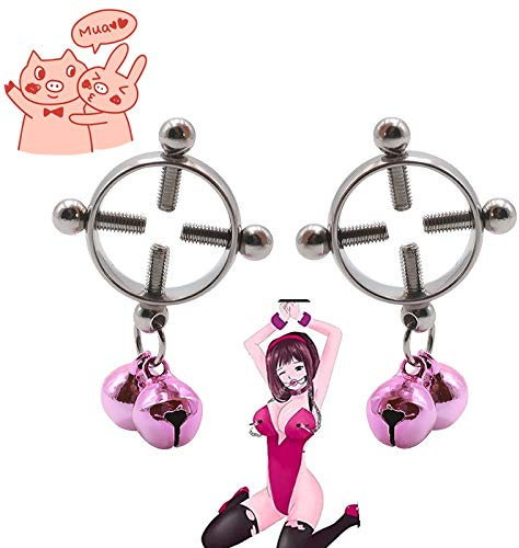 1 Paire de Faux Anneaux de Mamelon en Acier Inoxydable pour Femmes Non Piercing balancent mamelons Faux Corps Piercing Bijoux
