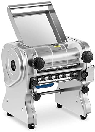 Royal Catering Machine À Pâtes Fraiches Électrique Machine Pour Faire Des Pâtes Italiennes Inox RC-EPM220 (Admission 22 cm, Épaisseur 1-14 mm, Largeur Des Pâtes 3/9 mm, 550 W, Électrique)