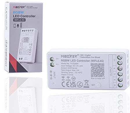 Mi Light MiBoxer FUT038W Mini WiFi + RF Receiver - RGBW für mehrfarbige LED-Streifen - Kompatibel mit Alexa und Google