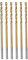 sourcing map High Speed Steel Straight Shank Twist Drill Bit Fully Ground Titanium Coated 1.3mm Drill Diameter 38mm Total Length 15mm Drill Bit Length 6 Pcs