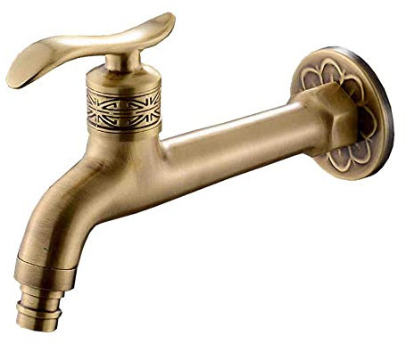 robinet antique robinet ancien robinet de jardin 1/2 Robinet rétro mural en laiton robinet de machine à laver refroidissement simple port G1/2 adapté à la piscine de vadrouille de jardin-Antiquité A