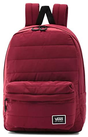 Vans Mochila hinchada para estudiantes escolares, talla única, Pomegranate, Talla única, Computadora portátil