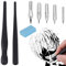 NOCHME Kit de 2 Stylos à Plume, Porte-stylos Manga Pointes Calligraphie, Gomme - Pour Artistes, Débutants, Lettrage, Croquis, Peinture Manga, Noir